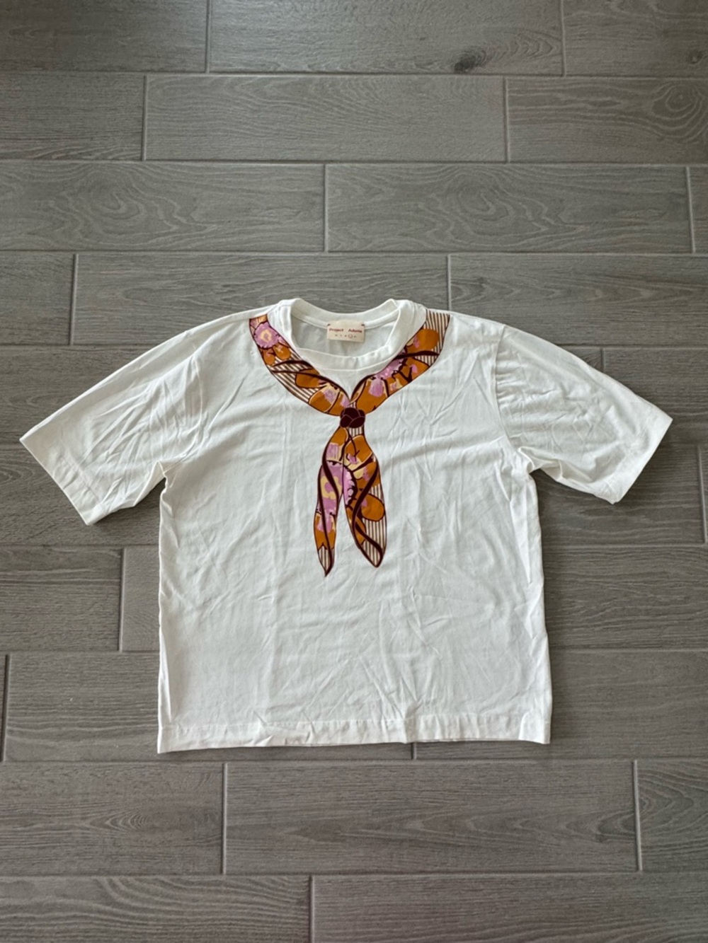 PROJECT ADAMO Scarf Tee Size Large VGUC